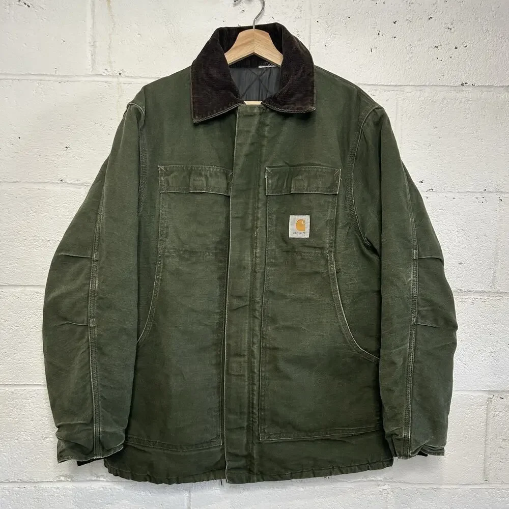 Vintage Carhartt Quilted Artic Duck Jacket “Green” CQ184 - Picture 1 of 13